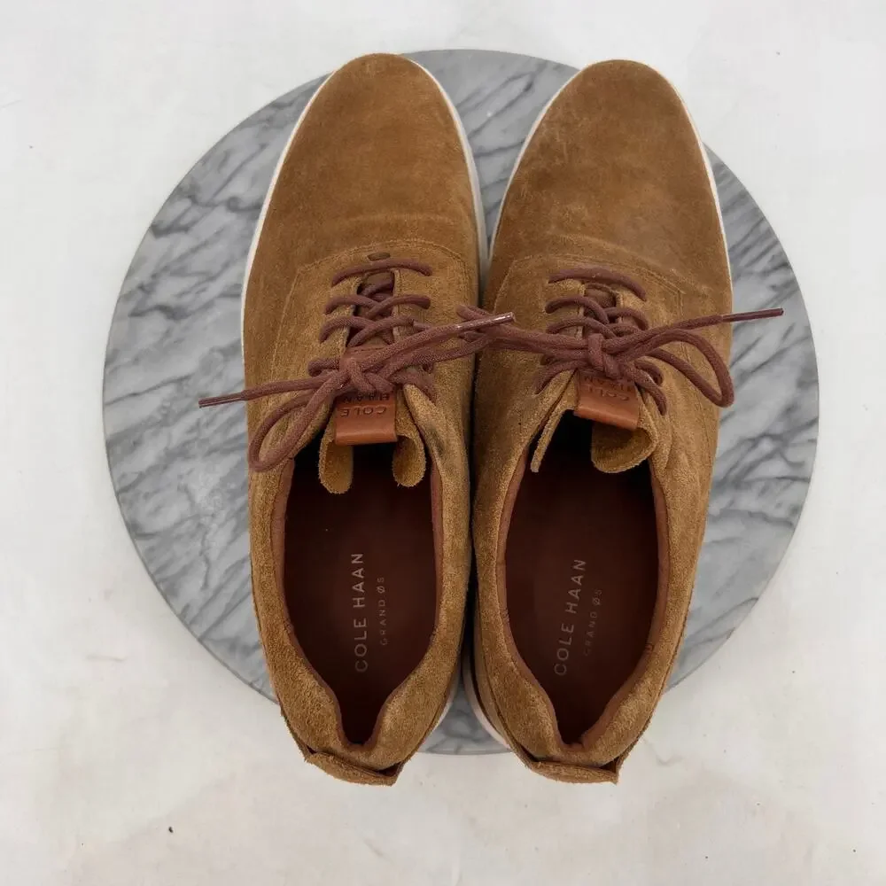 Cole Haan Mens 11 Shoe Brown Grand Horizon Oxford II Suede Lace Up Casual C26363